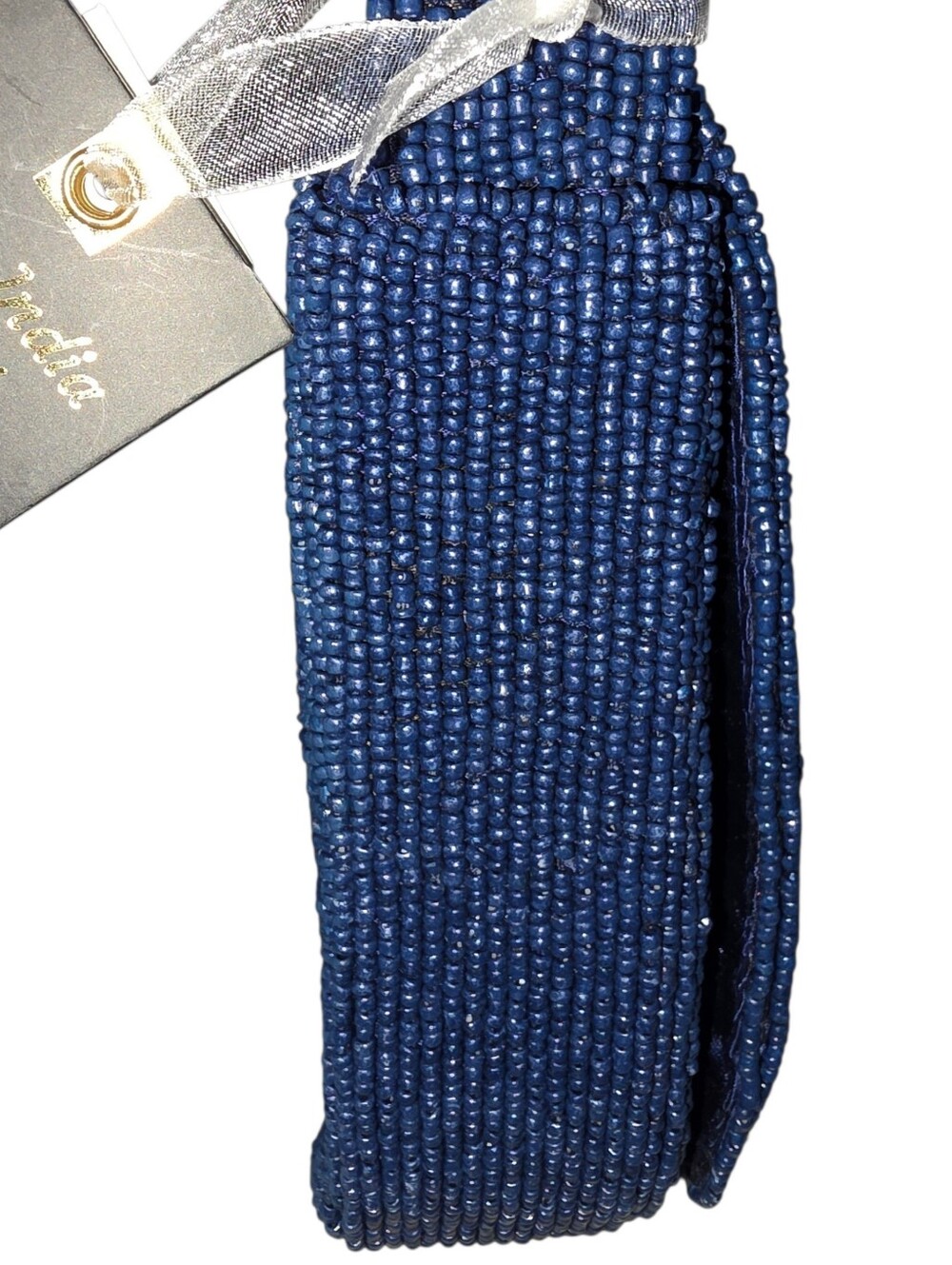 NEW Dog Navy Blue Portrait Beaded Bag Doodle Goldendoodle Handbag Purse NWT - Picture 7 of 16